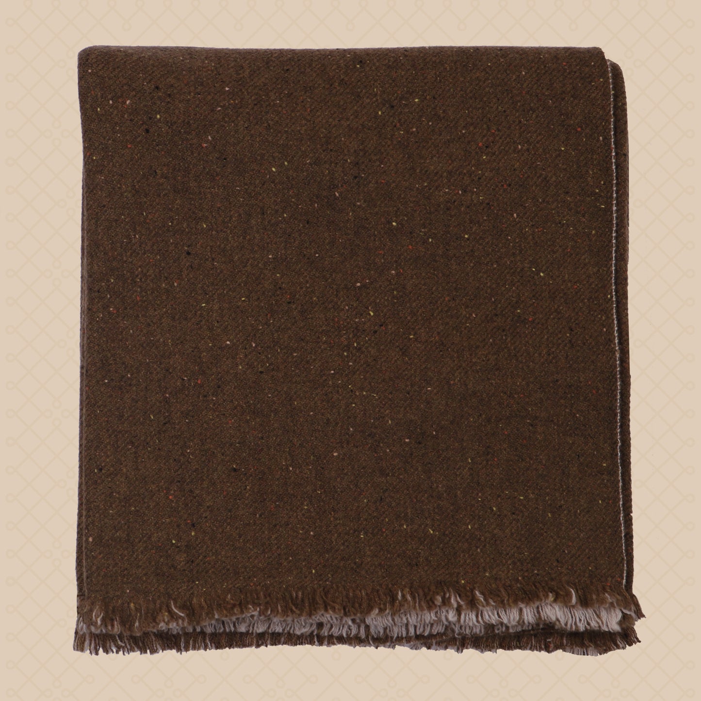THE KATE | Two-Tone Cashmere Blanket - Moss & Wheat