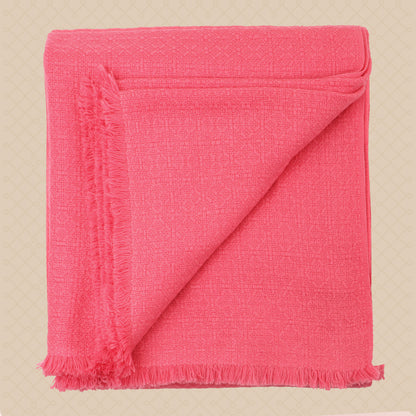 THE AVA | Octagonal Cashmere Blanket - Pretty Pink