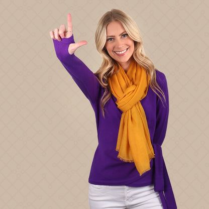 THE CHRIS | Classic Wrap Cashmere Sweater | Wavelength Purple