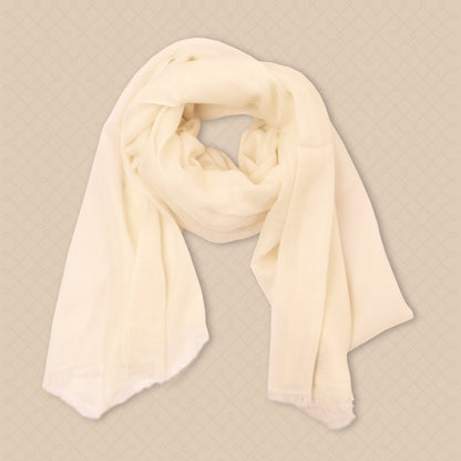 THE JOHNNAH | Lightweight Cashmere Scarf - Popcorn