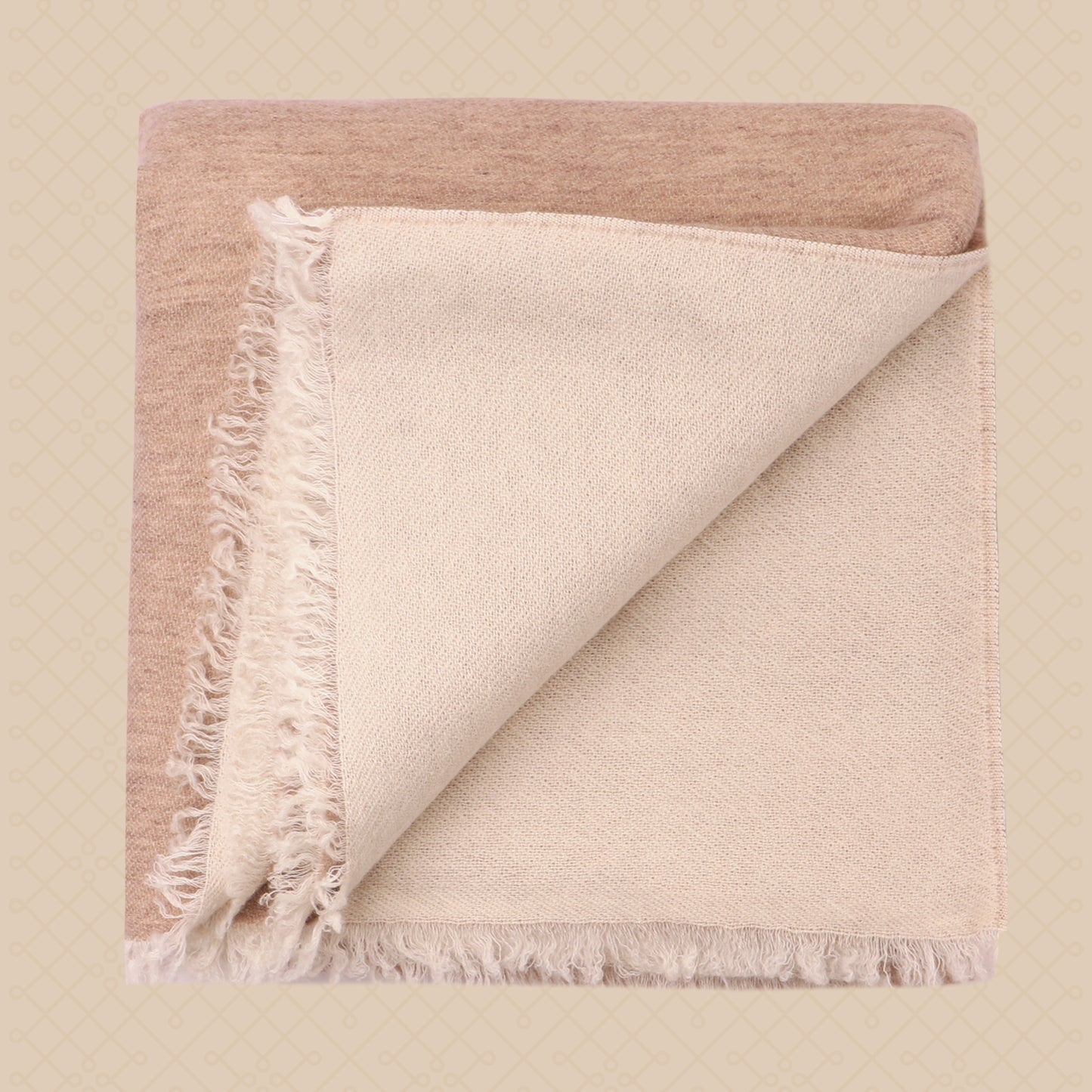 THE GINA | Reversible Cashmere Travel Blanket - Toast Tan